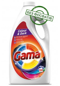 Гель для стирки Gama Color & Dark для цветного и темного белья, 4.5 л (100 стирок)
